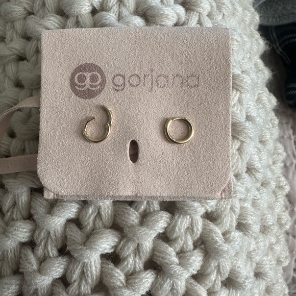 Gorjana 14k Gold Classic Huggies - 8mm - Picture 2 of 3